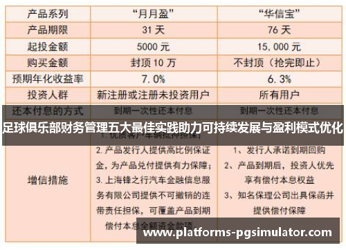 足球俱乐部财务管理五大最佳实践助力可持续发展与盈利模式优化